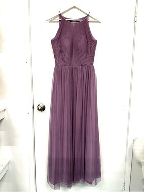 For Her and For Him Lilac Formal Gown Small Pleated Tulle Bridesmaid wedding